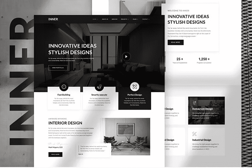 Inner Interior Design & Architecture Elementor Template Kit